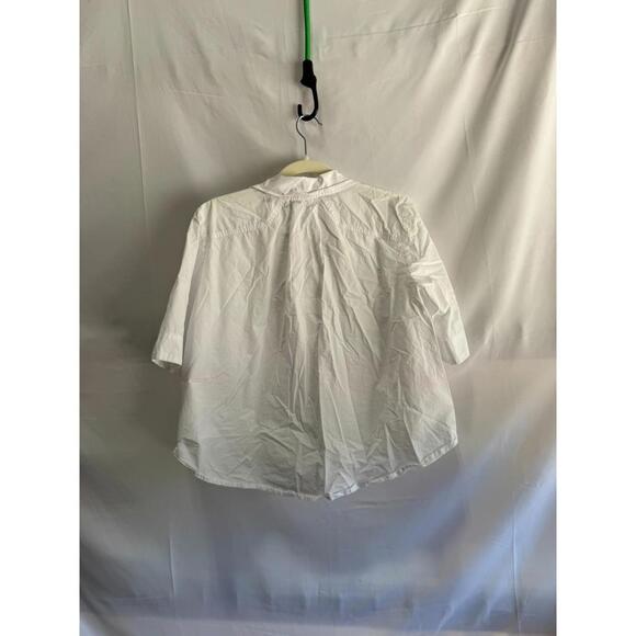 Adam Lippes x RTR White Trapeze Shirt Size 6 with Small Stain - Picture 5 of 7